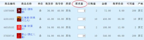 新商盟網上訂煙系統 操作流程4