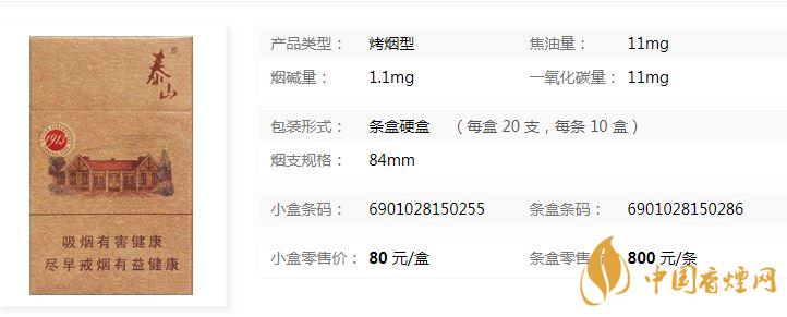 泰山1913香煙多少錢一盒？泰山1913各地價格表查詢2020